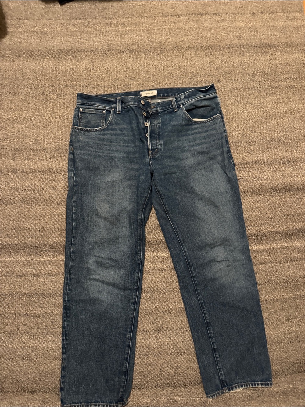 Madewell The Dean Easy Staright Women’s Dark Blue Jeans 32